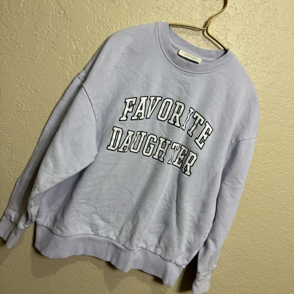 Favorite Daughter Collegiate Sweatshirt White Size S Lavender Collection Cotton - Picture 4 of 8